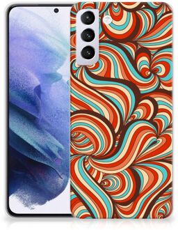 B2Ctelecom Smartphone hoesje Samsung Galaxy S21 Plus Back Case Siliconen Hoesje Retro