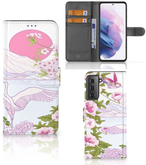 B2Ctelecom Smartphone Hoesje Samsung Galaxy S21 Plus Book Style Case Bird Standing