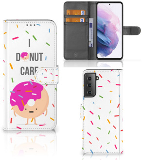 B2Ctelecom Smartphone Hoesje Samsung Galaxy S21 Plus Bookcase met Quotes Donut Cadeautjes voor Meisjes