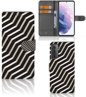 B2Ctelecom Smartphone Hoesje Samsung Galaxy S21 Plus Bookcover met Pasjeshouder Illusion