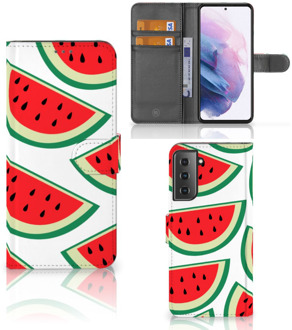 B2Ctelecom Smartphone Hoesje Samsung Galaxy S21 Plus Foto Hoesje ontwerpen Originele Cadeaus Watermelons