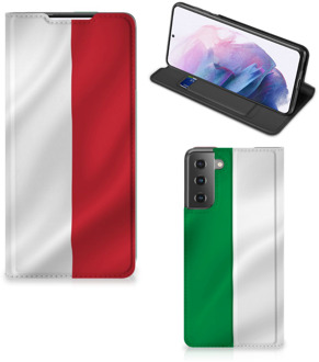 B2Ctelecom Smartphone Hoesje Samsung Galaxy S21 Plus Leuk Bookcase Italiaanse Vlag