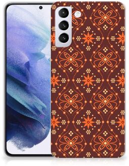 B2Ctelecom Smartphone hoesje Samsung Galaxy S21 Plus Leuk Case Batik Brown