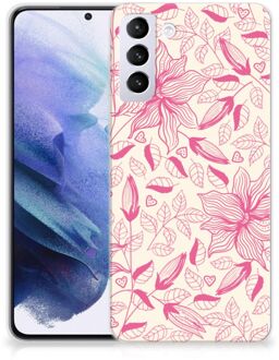 B2Ctelecom Smartphone hoesje Samsung Galaxy S21 Plus Silicone Case Roze Bloemen