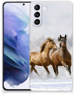 B2Ctelecom Smartphone hoesje Samsung Galaxy S21 Plus TPU Case Paarden