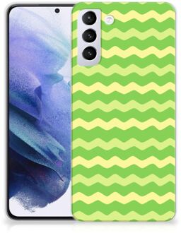 B2Ctelecom Smartphone hoesje Samsung Galaxy S21 Plus TPU Case Waves Green