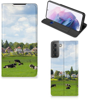 B2Ctelecom Smartphone Hoesje Samsung Galaxy S21 Plus Wallet Book Case Hollandse Koeien