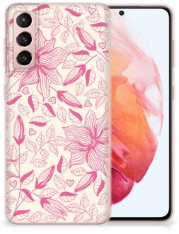 B2Ctelecom Smartphone hoesje Samsung Galaxy S21 Silicone Case Roze Bloemen