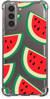 B2Ctelecom Smartphone hoesje Samsung Galaxy S21 Telefoonhoesje met tekst met transparante rand Watermelons