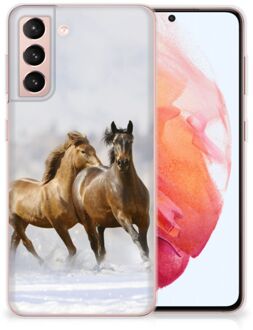 B2Ctelecom Smartphone hoesje Samsung Galaxy S21 TPU Case Paarden