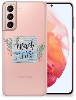 B2Ctelecom Smartphone hoesje Samsung Galaxy S21 TPU Case Transparant Boho Beach