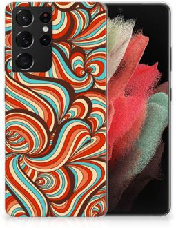 B2Ctelecom Smartphone hoesje Samsung Galaxy S21 Ultra Back Case Siliconen Hoesje Retro