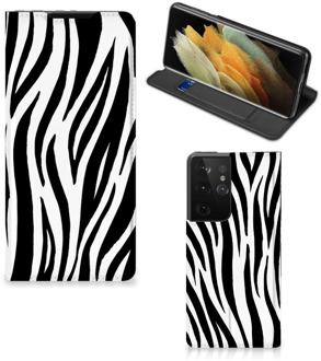 B2Ctelecom Smartphone Hoesje Samsung Galaxy S21 Ultra Beschermhoesje Zebra