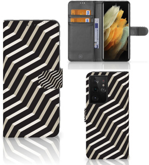 B2Ctelecom Smartphone Hoesje Samsung Galaxy S21 Ultra Bookcover met Pasjeshouder Illusion