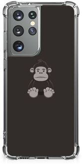 B2Ctelecom Smartphone hoesje Samsung Galaxy S21 Ultra Hoesje Bumper met transparante rand Gorilla