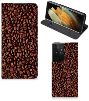 B2Ctelecom Smartphone Hoesje Samsung Galaxy S21 Ultra Mobiel Case Koffiebonen