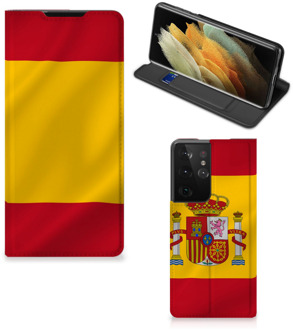 B2Ctelecom Smartphone Hoesje Samsung Galaxy S21 Ultra Mobiel Hoesje Spaanse Vlag