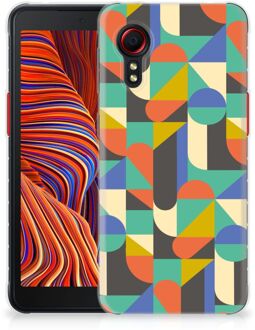 B2Ctelecom Smartphone hoesje Samsung Galaxy Xcover 5 Backcase Siliconen Hoesje Funky Retro