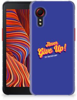 B2Ctelecom Smartphone hoesje Samsung Galaxy Xcover 5 Backcase Siliconen Hoesje Never Give Up