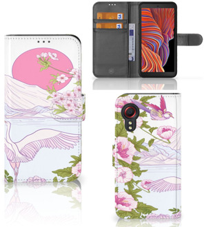 B2Ctelecom Smartphone Hoesje Samsung Galaxy Xcover 5 Book Style Case Bird Standing