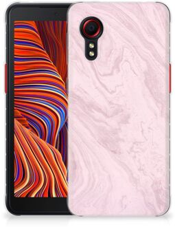 B2Ctelecom Smartphone hoesje Samsung Galaxy Xcover 5 Leuk Hoesje Marble Pink