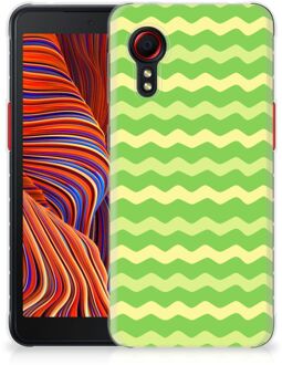 B2Ctelecom Smartphone hoesje Samsung Galaxy Xcover 5 TPU Case Waves Green