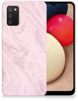 B2Ctelecom Smartphone hoesje Samsung M02s | Samsung Galaxy A02s Leuk Hoesje Marble Pink