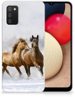 B2Ctelecom Smartphone hoesje Samsung M02s | Samsung Galaxy A02s TPU Case Paarden