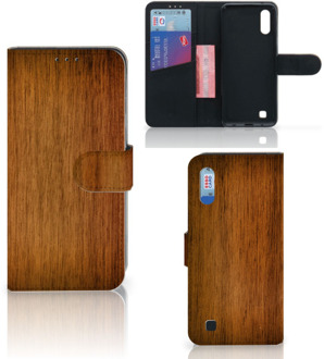 B2Ctelecom Smartphone Hoesje Samsung M10 Book Style Case Donker Hout