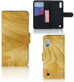 B2Ctelecom Smartphone Hoesje Samsung M10 Book Style Case Licht Hout