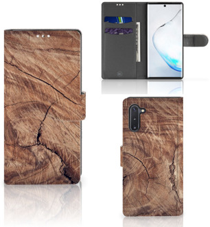 B2Ctelecom Smartphone Hoesje Samsung Note 10 Book Style Case Tree Trunk