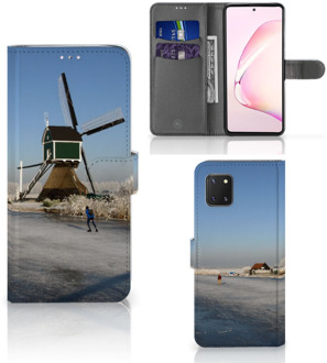 B2Ctelecom Smartphone Hoesje Samsung Note 10 Lite Boekhoesje Tekst Schaatsers