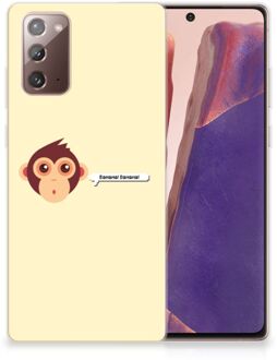 B2Ctelecom Smartphone hoesje Samsung Note 20 Back Case Siliconen Hoesje met Foto Aap