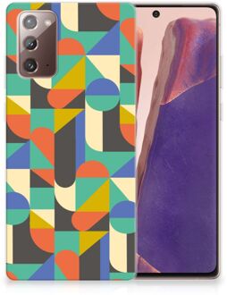 B2Ctelecom Smartphone hoesje Samsung Note 20 Backcase Siliconen Hoesje Funky Retro