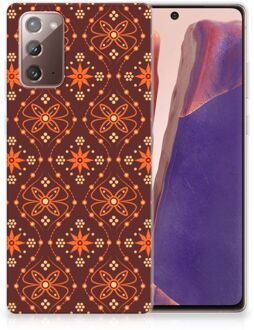 B2Ctelecom Smartphone hoesje Samsung Note 20 Leuk Case Batik Brown