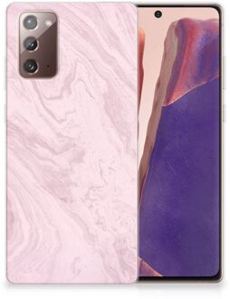 B2Ctelecom Smartphone hoesje Samsung Note 20 Leuk Hoesje Marble Pink