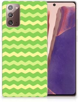 B2Ctelecom Smartphone hoesje Samsung Note 20 TPU Case Waves Green