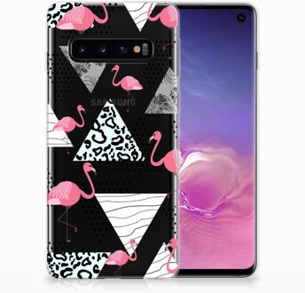 B2Ctelecom Smartphone Hoesje Samsung S10 Flamingo Triangle