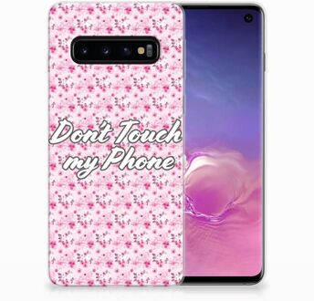 B2Ctelecom Smartphone Hoesje Samsung S10 Flowers Pink DTMP