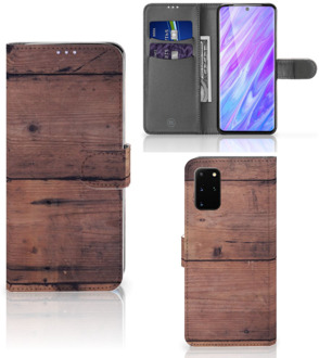 B2Ctelecom Smartphone Hoesje Samsung S20+ Book Style Case Old Wood