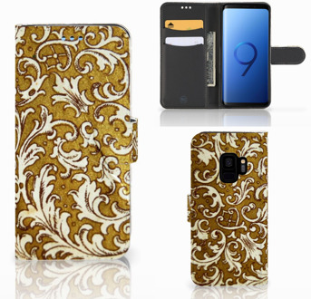 B2Ctelecom Smartphone Hoesje Samsung S9 Book Case Design Barok Goud