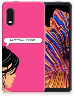 B2Ctelecom Smartphone hoesje Samsung Xcover Pro Back Case Siliconen Hoesje Woman Don't Touch My Phone