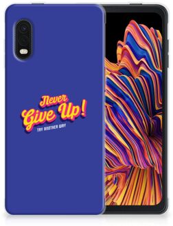 B2Ctelecom Smartphone hoesje Samsung Xcover Pro Backcase Siliconen Hoesje Never Give Up