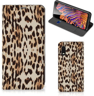 B2Ctelecom Smartphone Hoesje Samsung Xcover Pro Book Cover Leopard