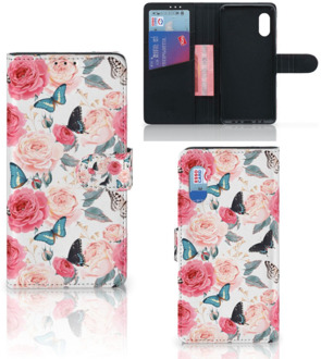 B2Ctelecom Smartphone Hoesje Samsung Xcover Pro Flipcase Cadeautjes voor Moederdag Butterfly Roses