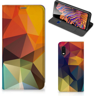 B2Ctelecom Smartphone Hoesje Samsung Xcover Pro Leuk Book Case Polygon Color