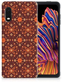 B2Ctelecom Smartphone hoesje Samsung Xcover Pro Leuk Case Batik Brown