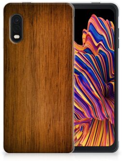 B2Ctelecom Smartphone hoesje Samsung Xcover Pro Leuk Case Super als Vaderdag Cadeaus Donker Hout