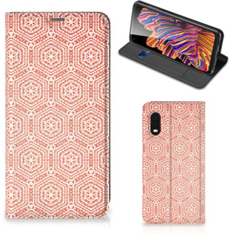 B2Ctelecom Smartphone Hoesje Samsung Xcover Pro Mobiel Hoesje Pattern Orange