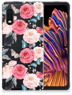 B2Ctelecom Smartphone hoesje Samsung Xcover Pro Telefoontas Butterfly Roses